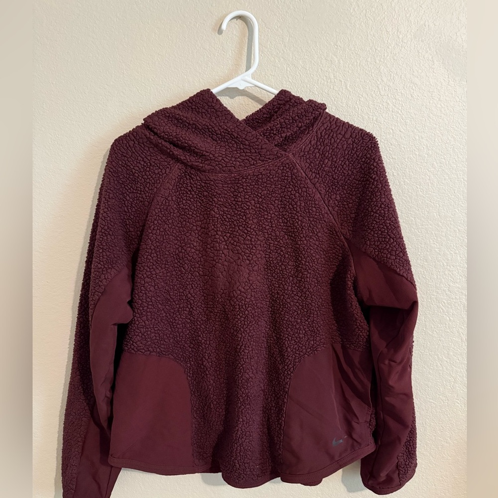 Women’s Nike Burgundy Sherpa Hoodie